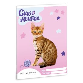   Ars Una Cuki Állatok-Bengáli macska A/5 négyzethálós füzet 27-32