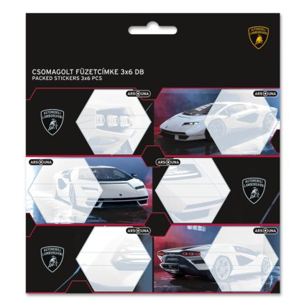 Ars Una Lamborghini csomagolt füzetcímke (3x6 db)
