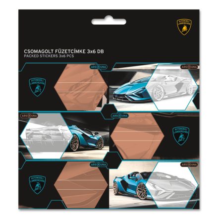 Ars Una Lamborghini csomagolt füzetcímke (3x6 db)