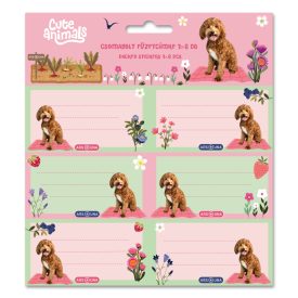 Ars Una Cute Animals-Doggie csomagolt füzetcímke (3x6 db)