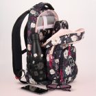 Ars Una Flowery black hátizsák AU-2