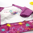 Ars Una vízálló hosszú ujjú festőkötény - Pink Splash