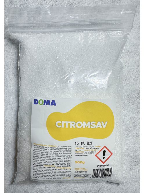 Citromsav zacskós 500 g (Doma Clean)
