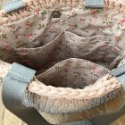 Horgolt női ombre válltáska - Hajnali derengés