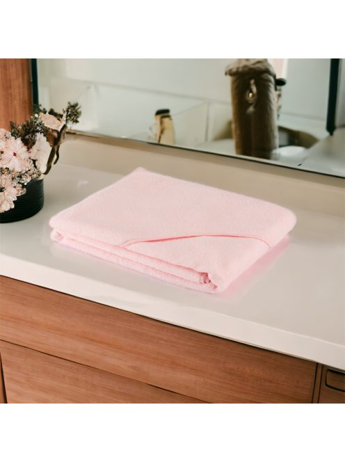 VIXI Gyermek kapucnis fürdőlepedő rózsaszín (90x90)